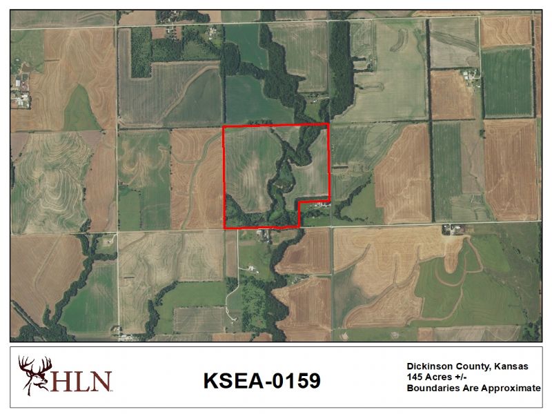 KSEA 0159 Hunting Lease in Dickinson County, KS 145 Acres